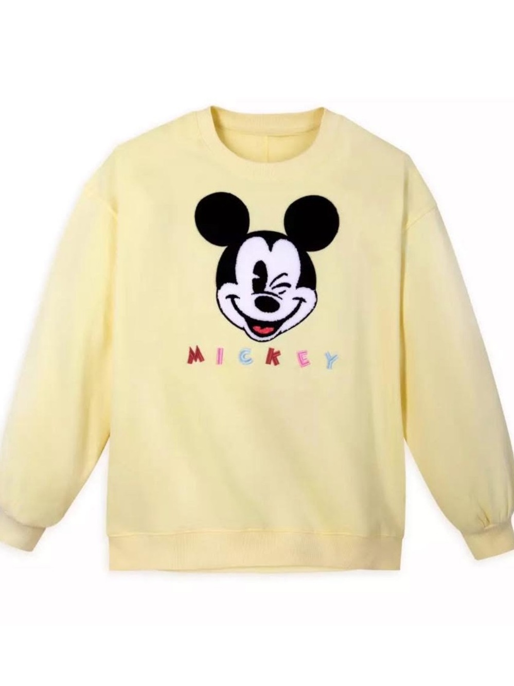 2026 Disney Parks yellow Mickey Mouse Oversized Sweatshirt yellow M